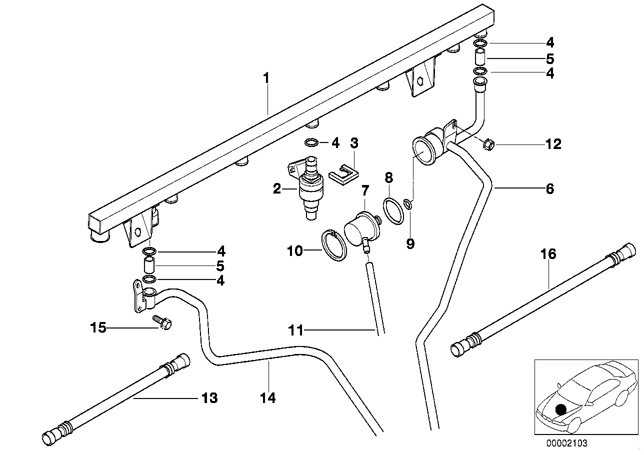 Клапаны/трубопроводы системы впрыска