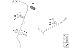 Brake line, front/rear