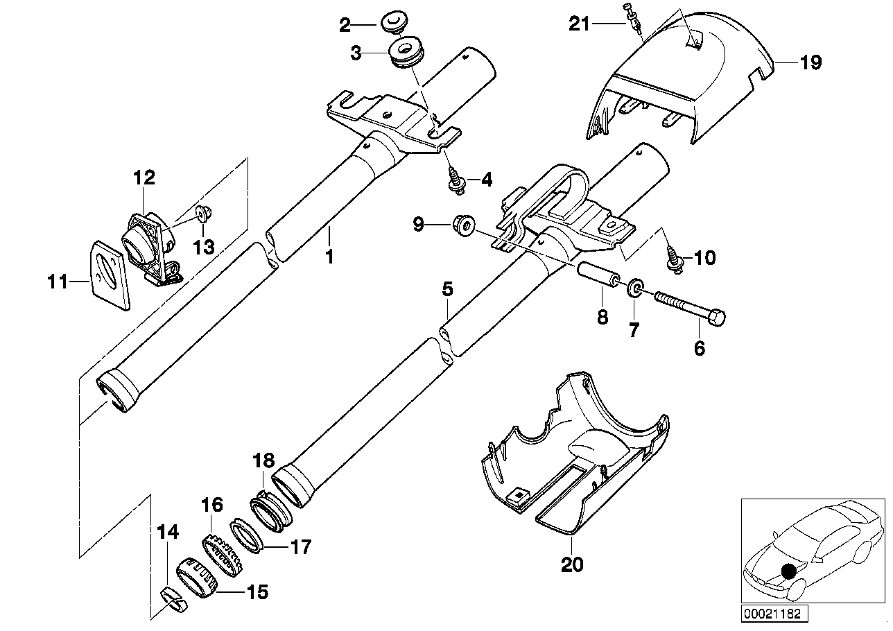 Tubo p arbol de direccion rigido