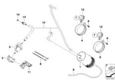 Filtre a charbon act./aeration carburant