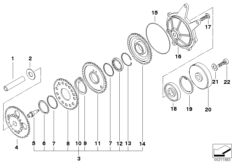 Roda livre alternador/motor arranque