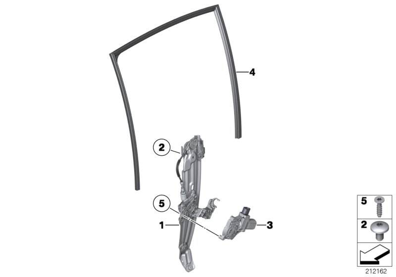 Door window lifting mechanism rear