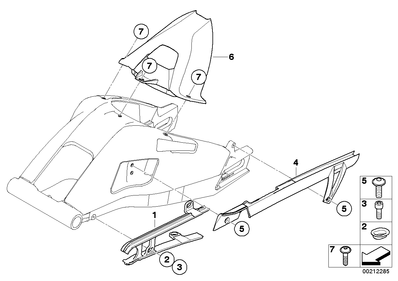 Bakhjulspendel mont. delar