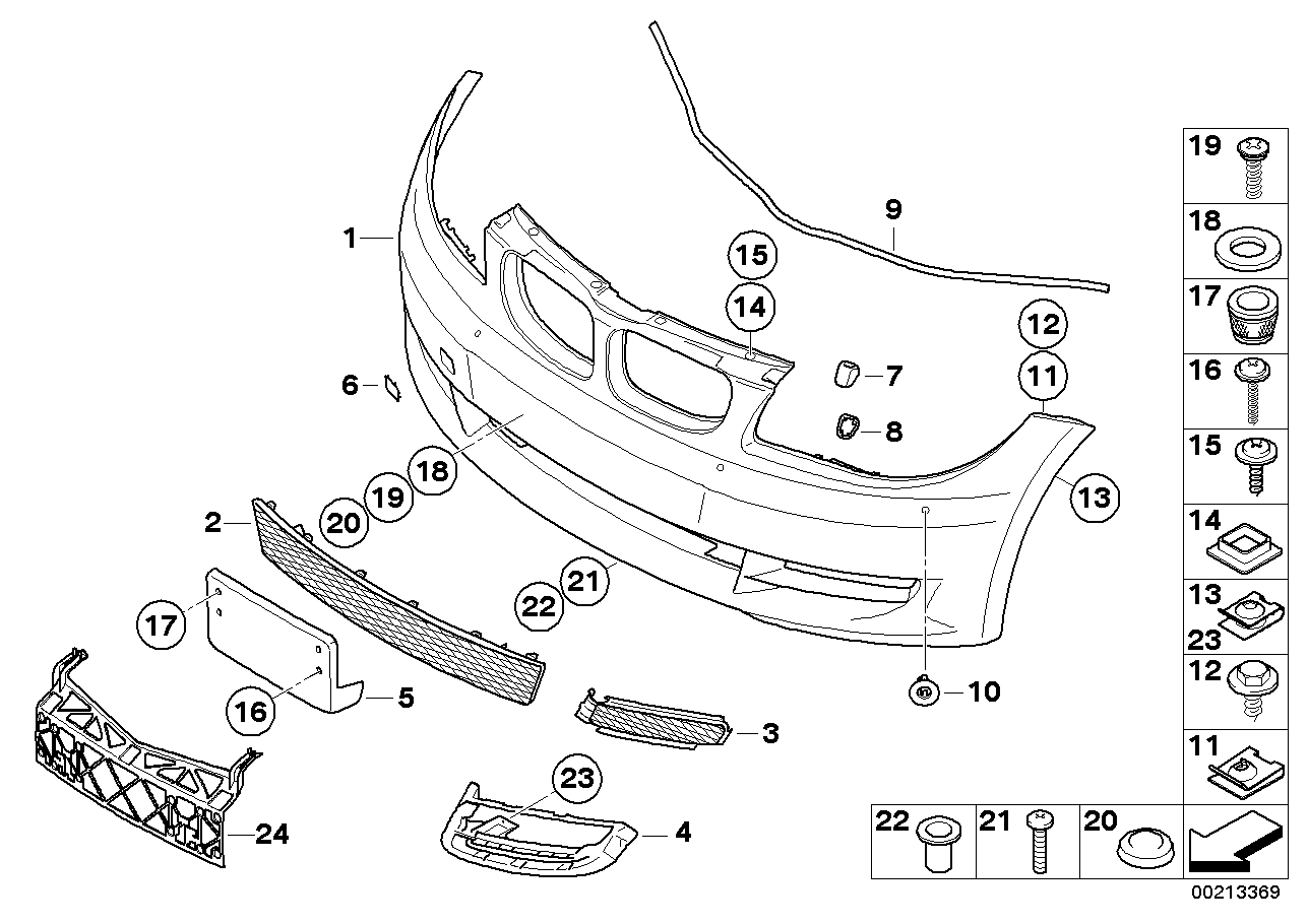 Garniture avant