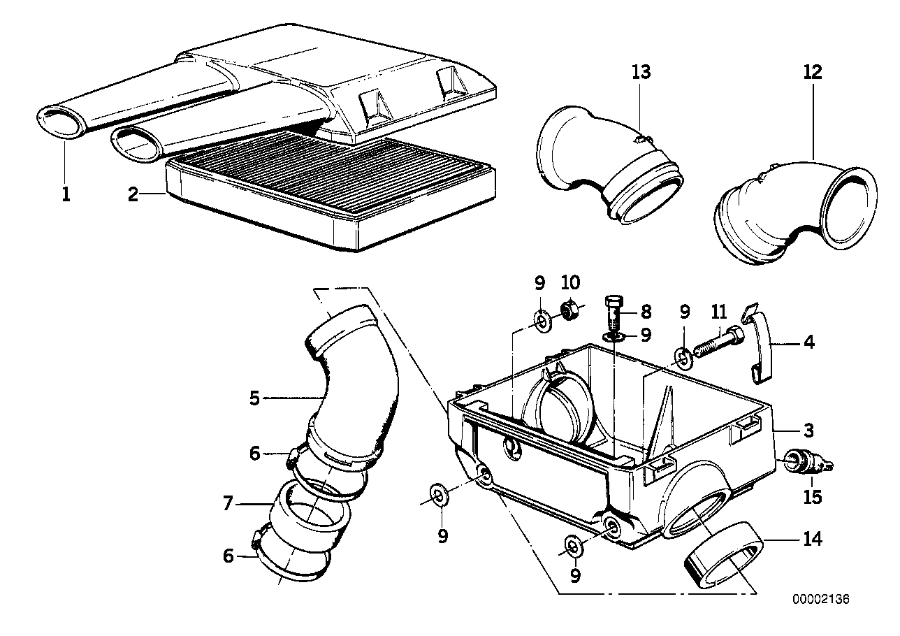 Caja del filtro de aire