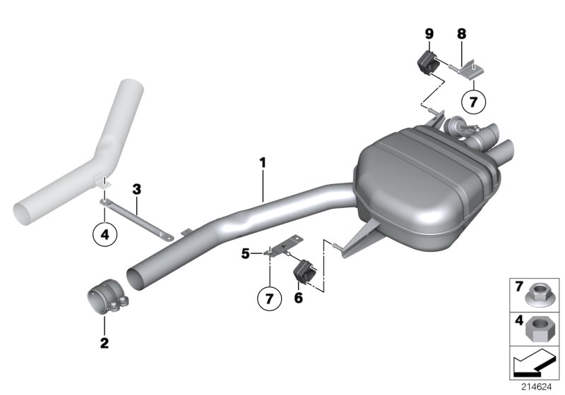 Avgassystem bak