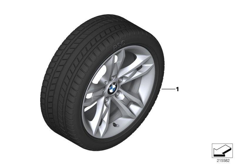 Roue hiver complète rayons étoile 319