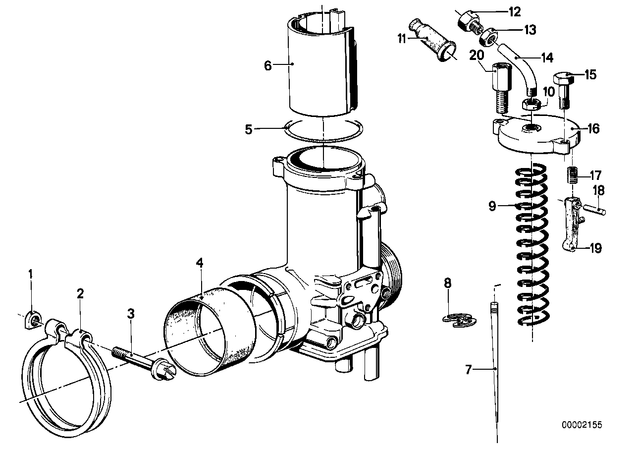 Carburador-piston/aguja del surtidor