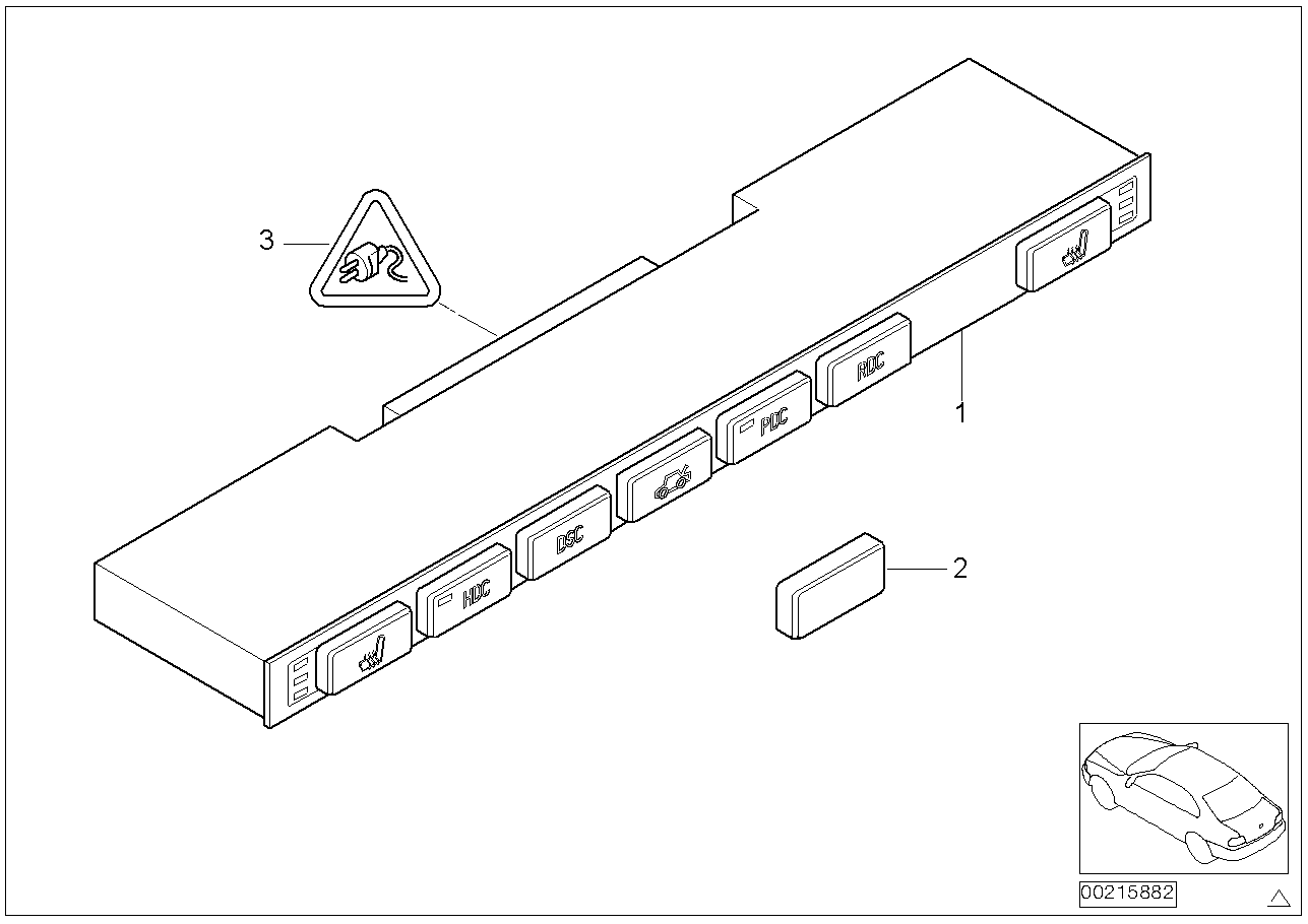 Switch unit, centre console