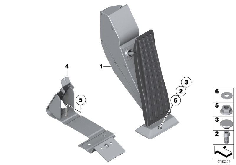 Acceleration/accelerator pedal module