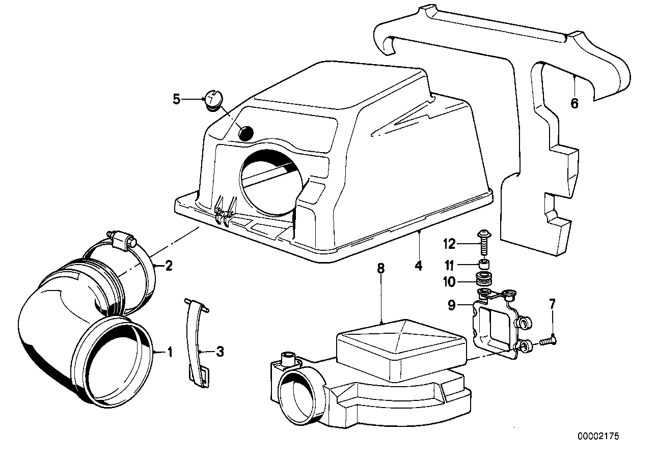 Caja filtro aire super./contador aire