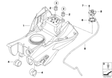 Fuel tank / fastening parts