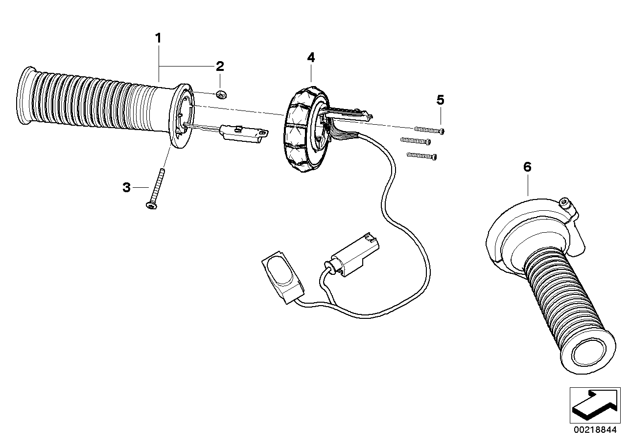 Punhos guiador aquec./Multi-Controller