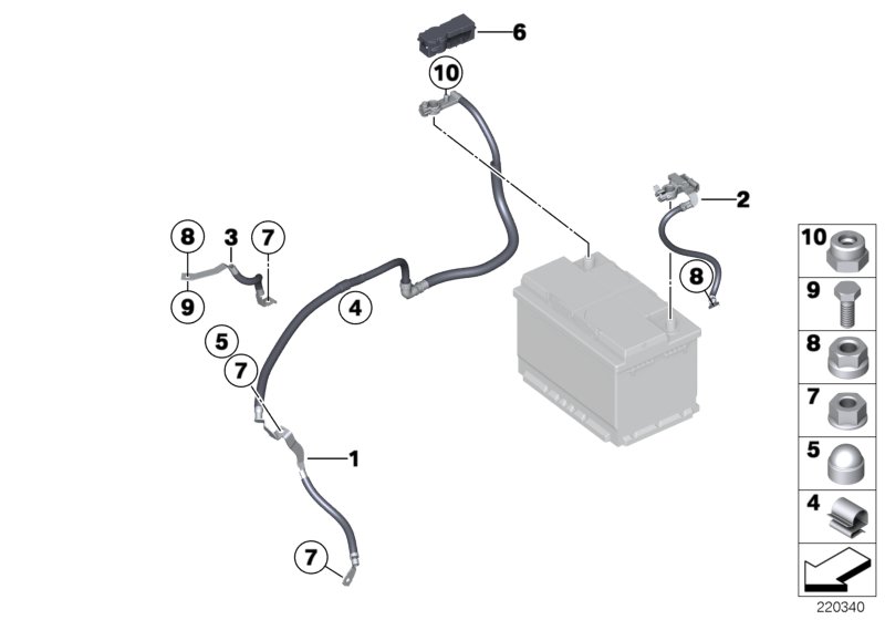 Kabel akumulátoru