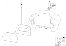 set, backrest cushion 33 L topcase