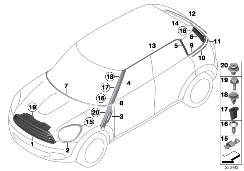 exterior trim / grille