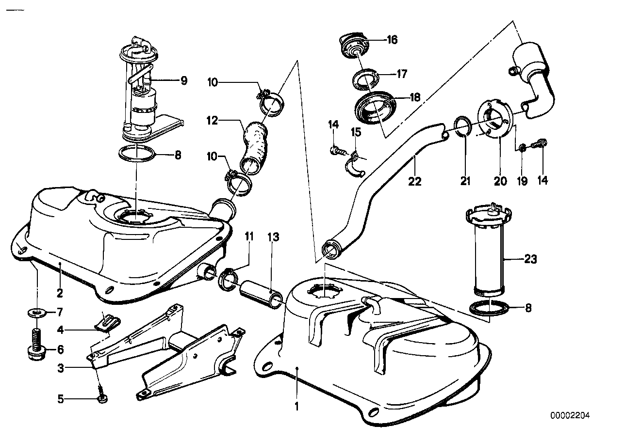 Braensletank/braensle pumpen system