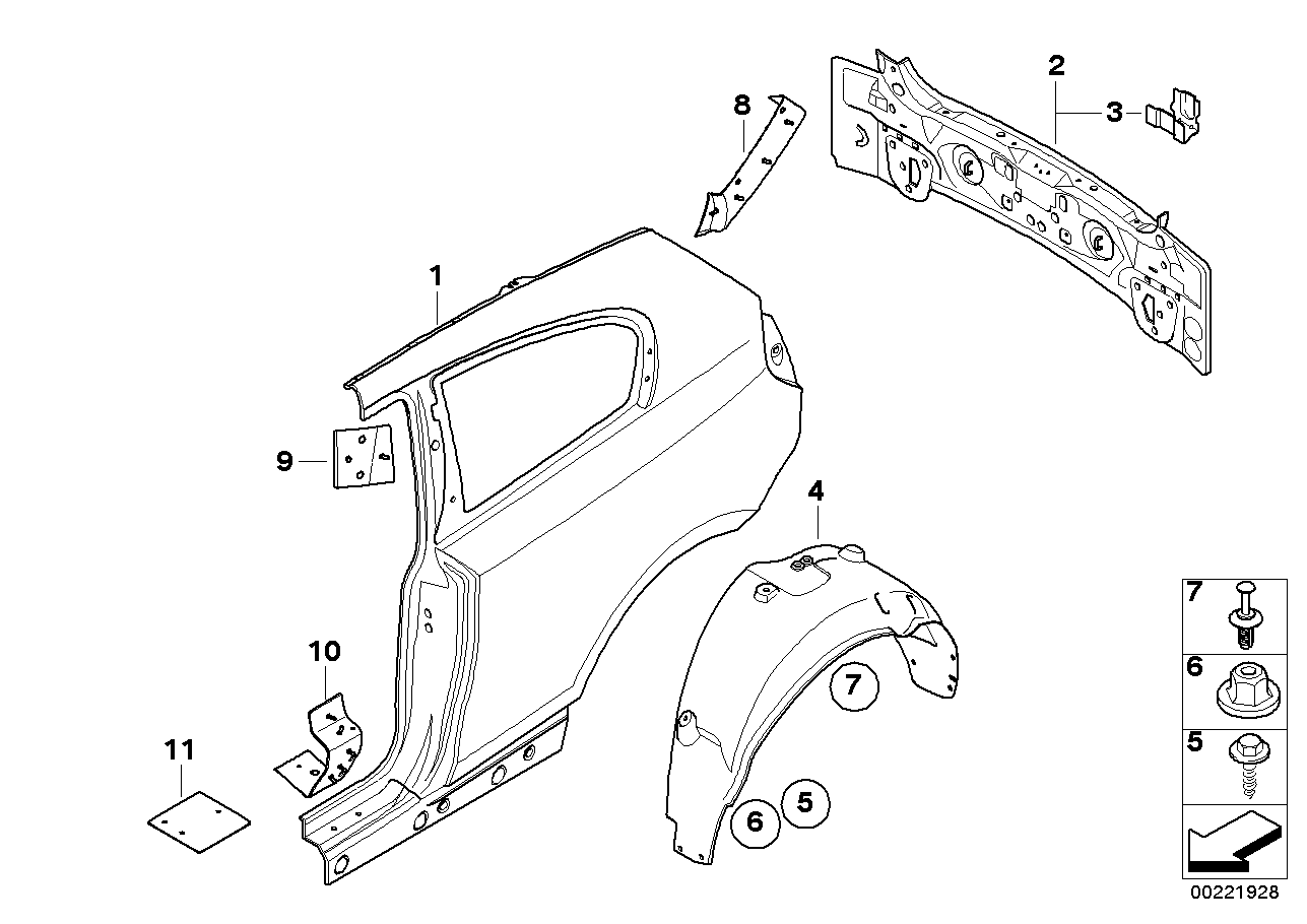 Side panel/tail trim