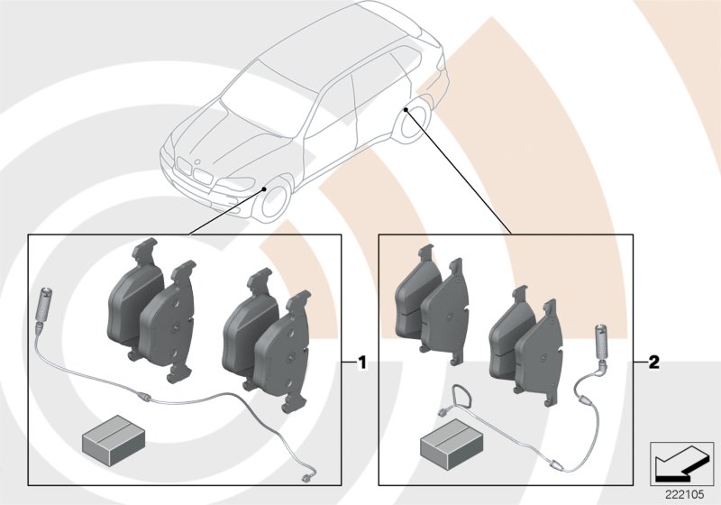 Service kit, brake pads / Value Line