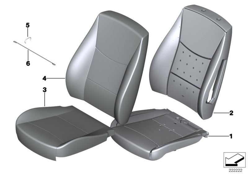 Seat, front, cushion, & cover,basic seat