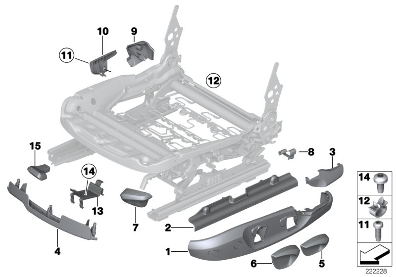 Seat front seat coverings