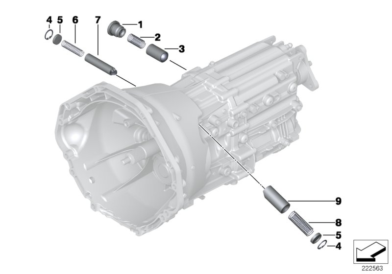 Peças interiores da caixa GS6-53BZ/DZ