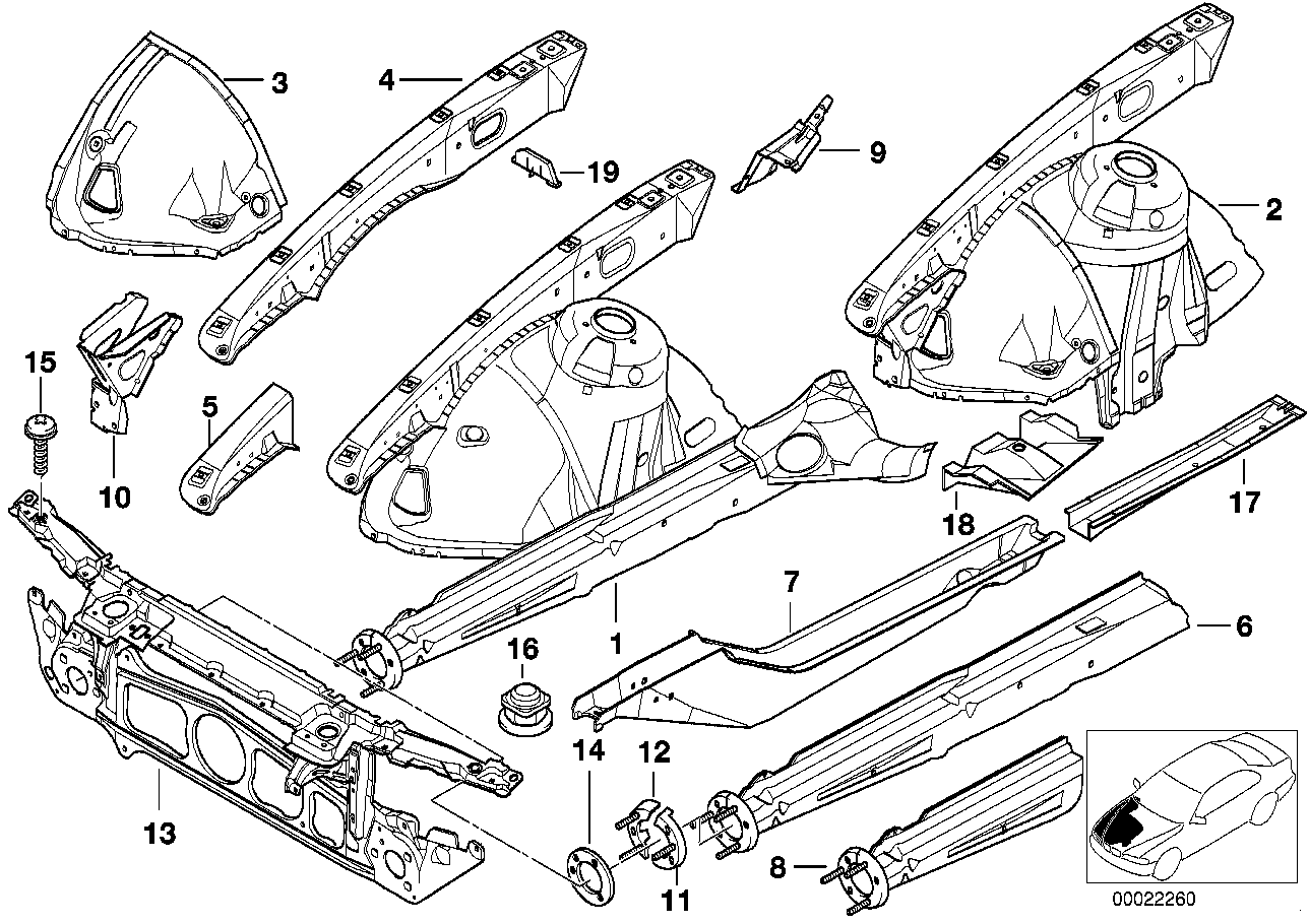 Wheelhouse/engine support