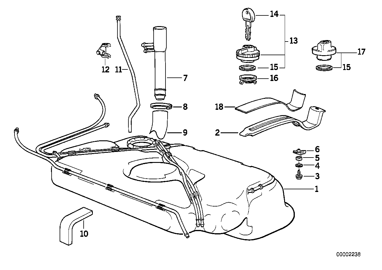 Serbatoio del carburante/pezzi montabili