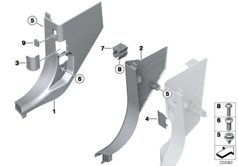 Trim panel leg room