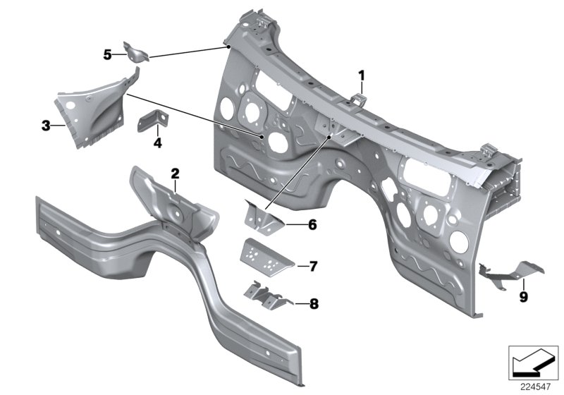 Splash wall parts