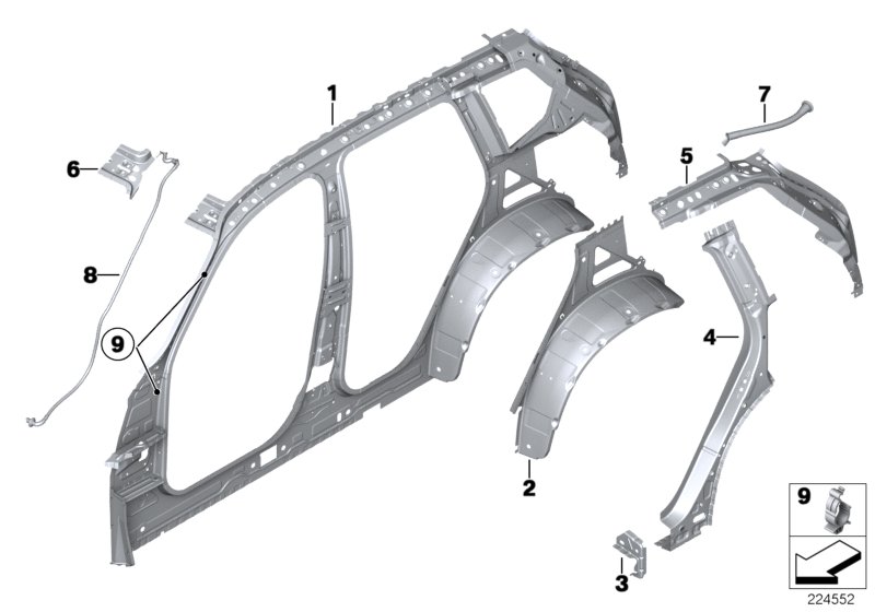 Pièces de carcasse latérale