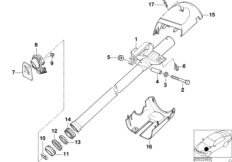 Fixed steering column tube