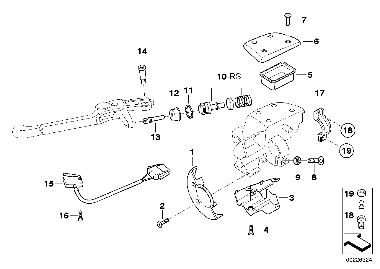 単体部品 クラッチレバーフィッティング