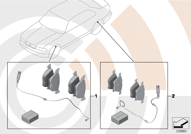 Service kit, brake pads / Value Line