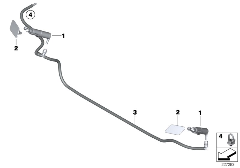 Single parts for head lamp cleaning