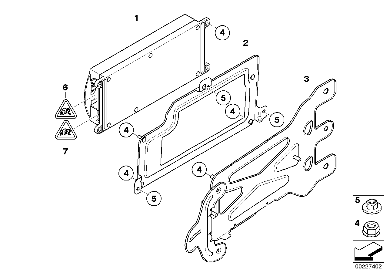 Single parts, SA 644, trunk