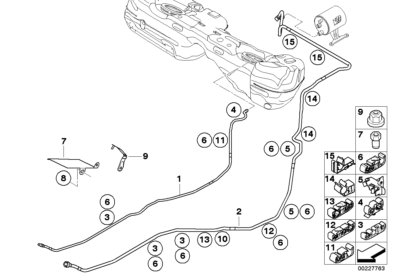 Kraftstoffleitungen/Befestigungsteile