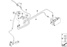 Bromsledningar fram ABS