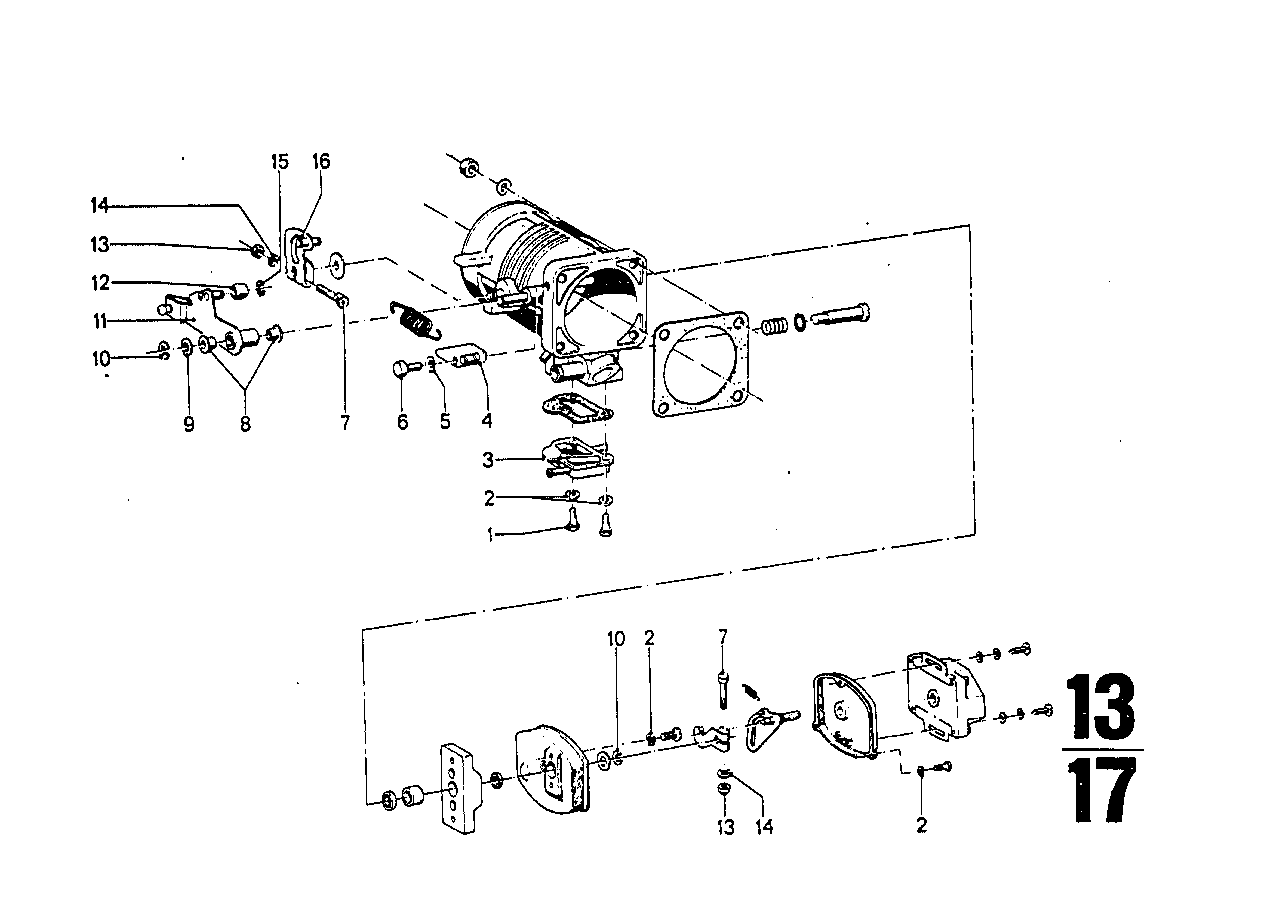 Stuts för strypspjäll