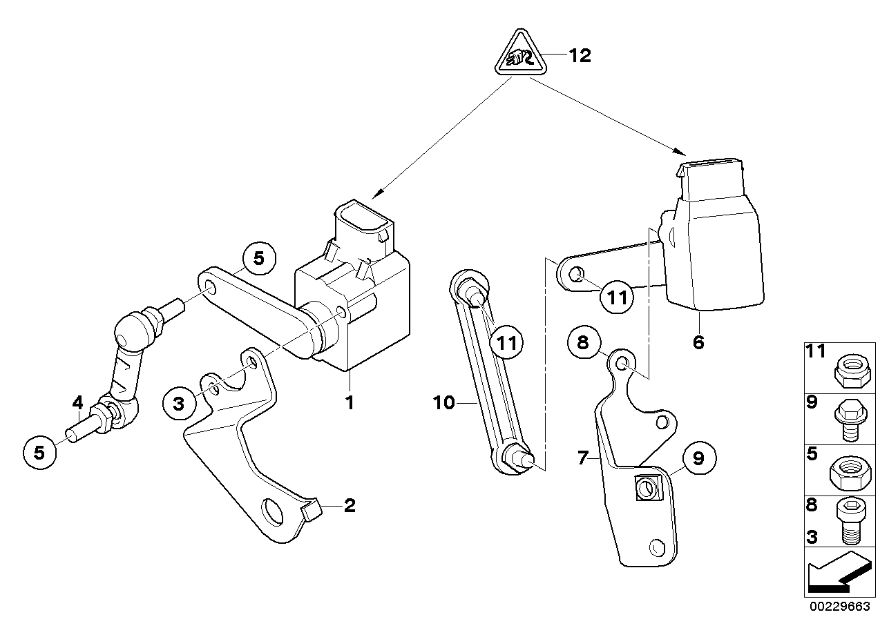 Sensor Leuchtweitenregulierung