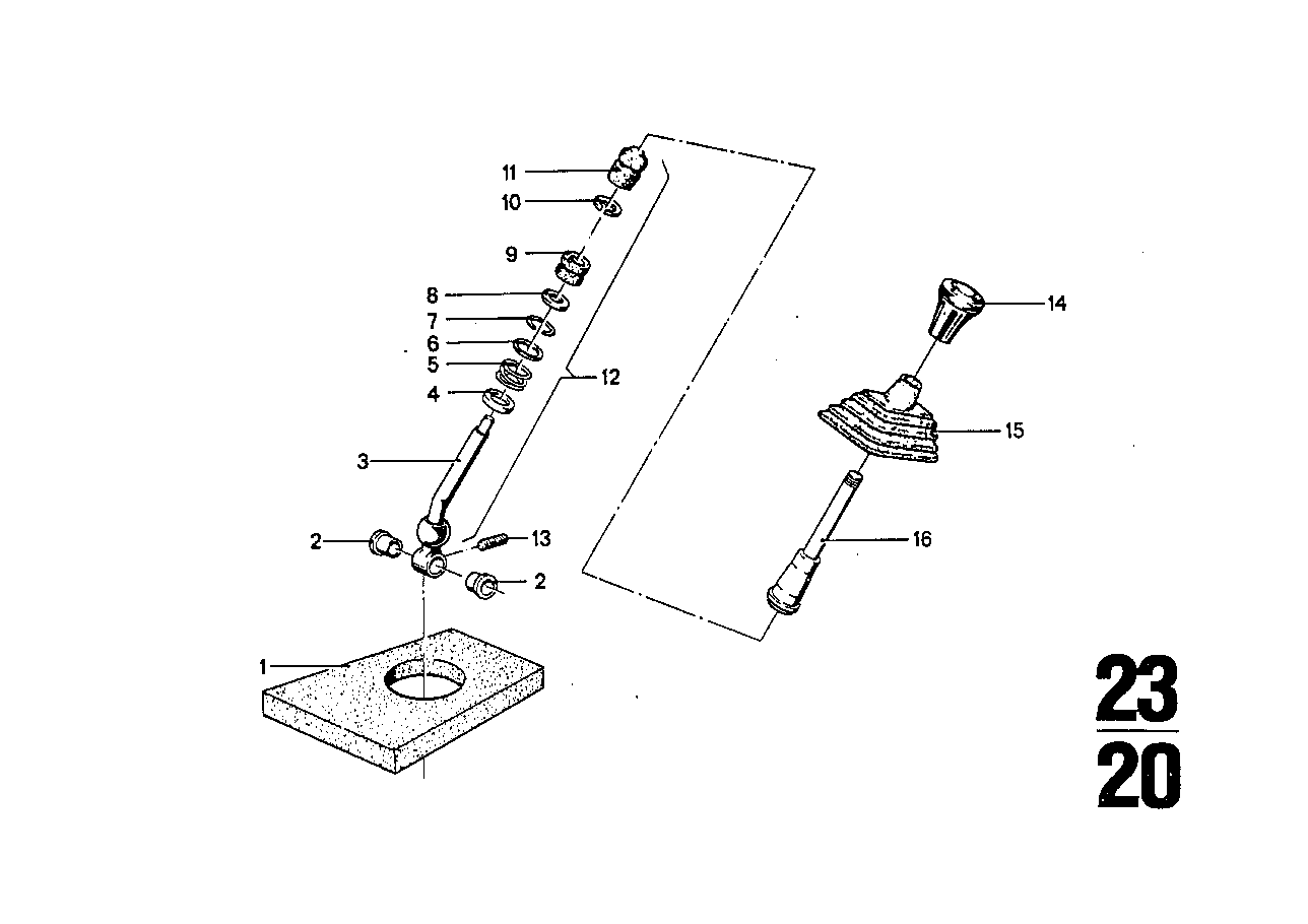 External gearshift parts/Shift lever