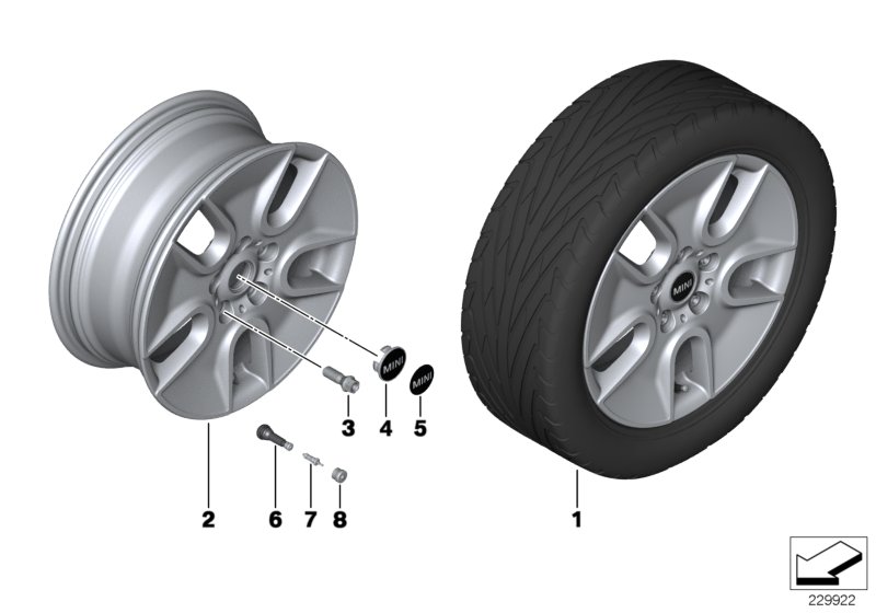 MINI LM velg Tunnel Spoke 125