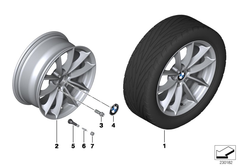 Л/c диск BMW с V-образн.спицами диз.304