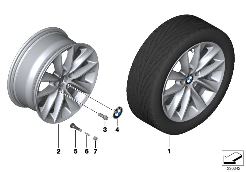 BMW LA wheel, V spoke 307