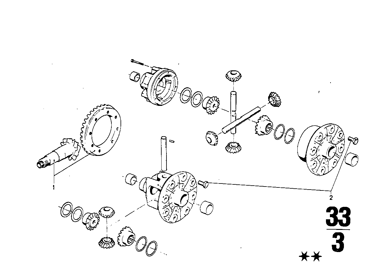 Juego de corona differencial