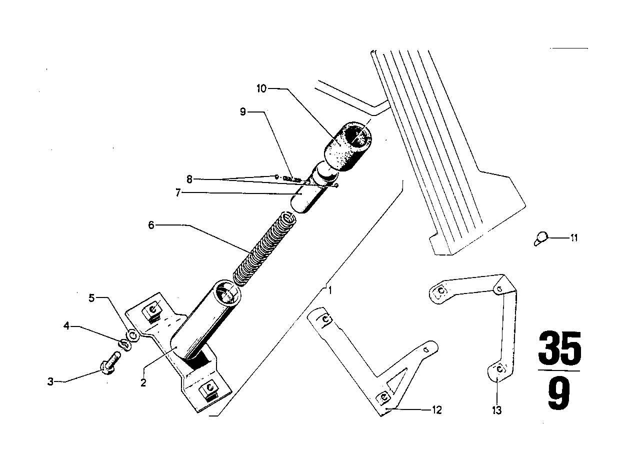 Gasbetätigung-Anschlag