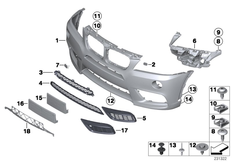 M trim panel, front