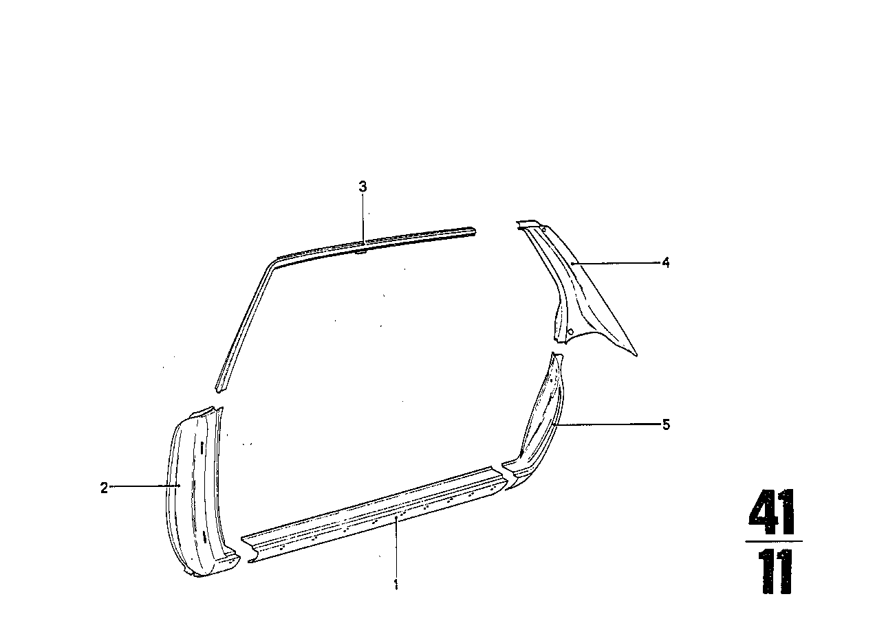 Raamwerk zijkant-langsligger/stijlen