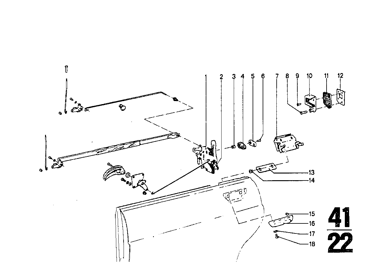 Rear door control/door lock