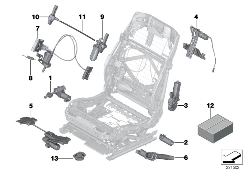 Sitz vorn Elektrik und Antriebe